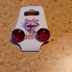 Ladybug post earrings